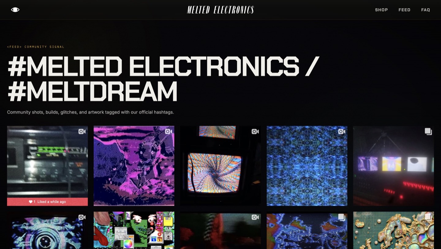 Melted Electronics feed page.